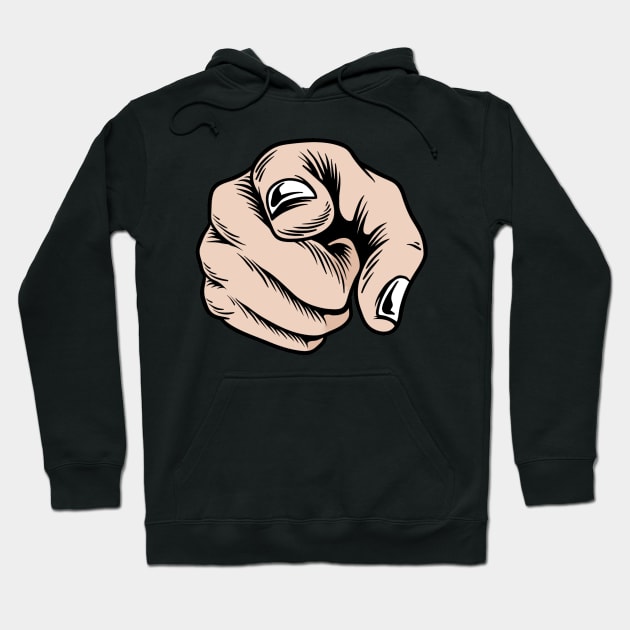 Finger Pointing Hoodie by ArtShare